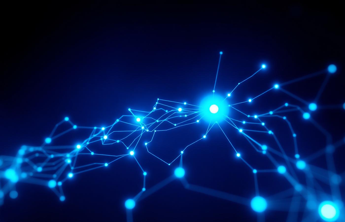 Rede neural representando empresa de inteligência artificial